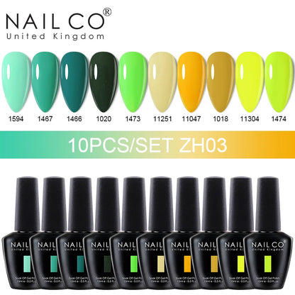 NAILCO 15ml 30/20/10pcs/Set UV Gel Nail Polish Semi Permanent Esmalte Vernis LED Gel Varnish Soak Off Nail Art All For Manicure