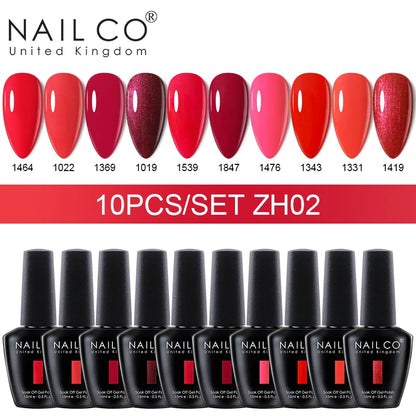 NAILCO 15ml Gel Nail Polish Set 30pcs/Lot Gel Polish Nail Soak Off UV LED Semi-Permanent Varnishes Nail Art Salon Free Shipping
