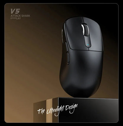ATTACK SHARK V5 Wireless Gaming Mouse 3-Mode Ultra-Lightweight PAW3950MAX 8KHz Polling Rate For PC Gamer Accessories Gift