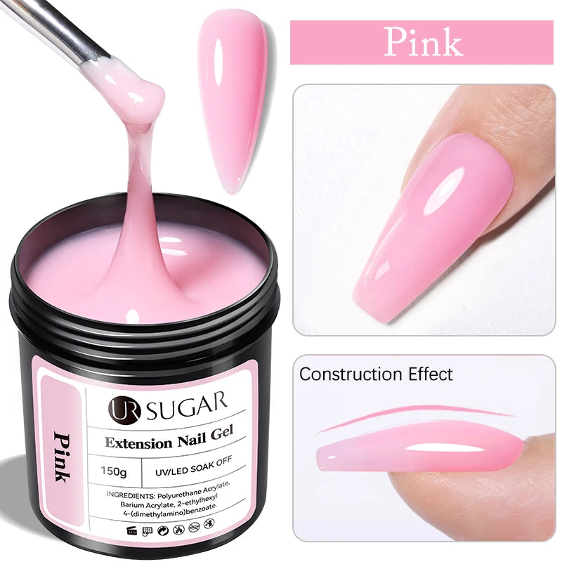 UR SUGAR 150g Rubber Base Gel Nail Polish Sparking Aurora Glitter Rubber Varnish Soak Off Semi permanent UV LED Gel Manicure