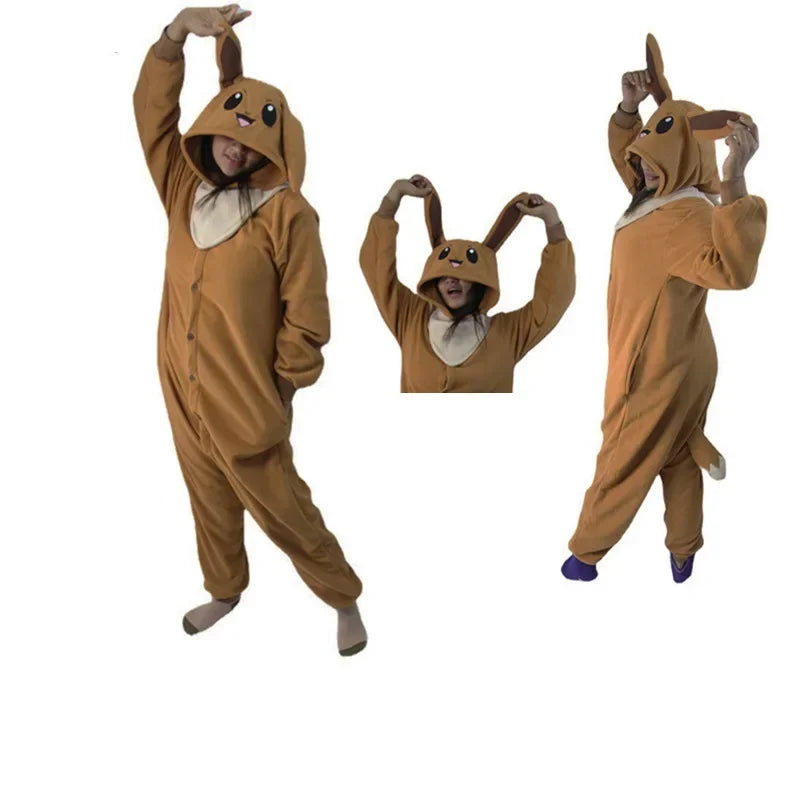 TAKARA TOMY Pokemon Cosplay Kigurumi Onesie Snorlax Jigglypuff Umbreon Gengar Costume Halloween Adult Anime Bulbasaur Pajamas