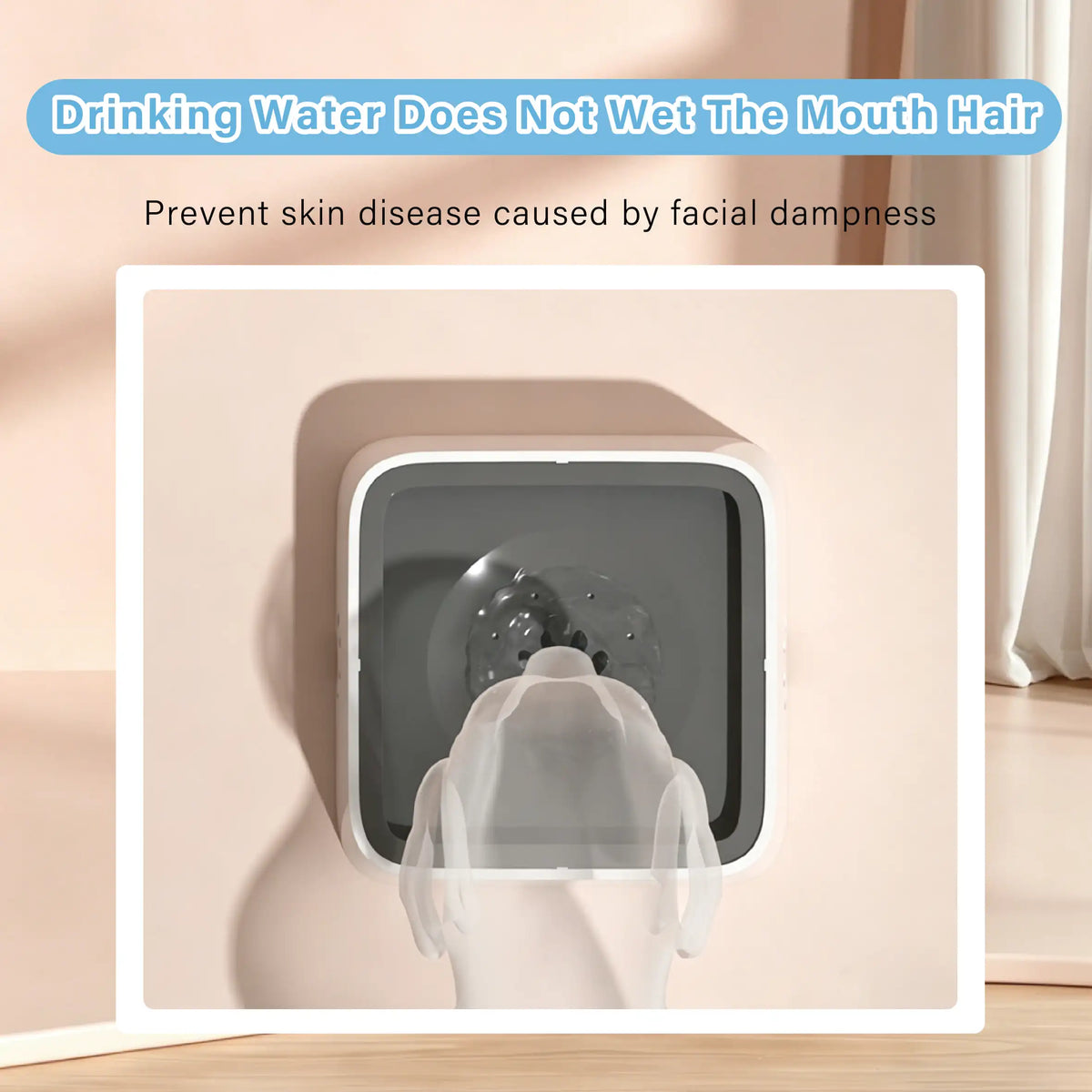 Floating Pet Bowl Dog 1L Cat Water Dispenser ABS Plastic Pet Drinking Bowl for Long-Haired Pets Drinking Dispenser with Filter