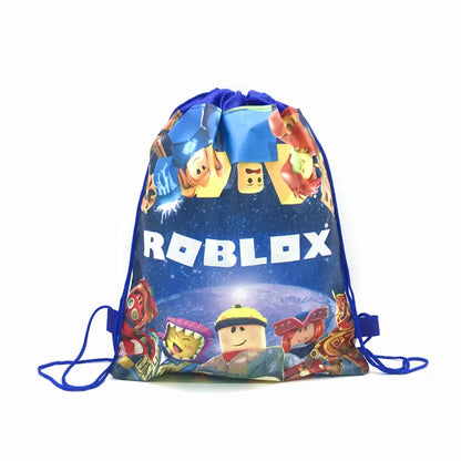 6/12/18/56PCS Roblox Nonwoven Drawstring Bag Roblox Game Party Decorations Kids Birthday Party Baby Shower Supplies Gift