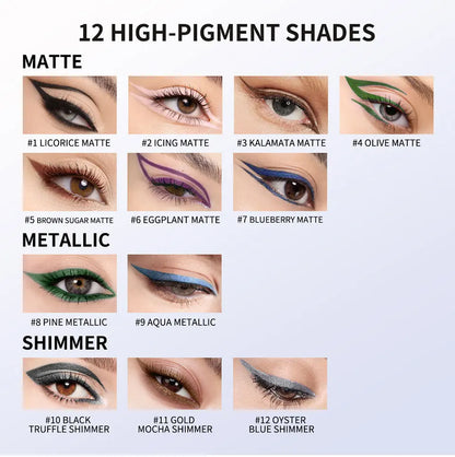 Lakerain Smooth Waterproof Eyeliner Pen Quick-Drying Long-Lasting Sweat-Proof Smudge-Proof for Perfect Makeup Application