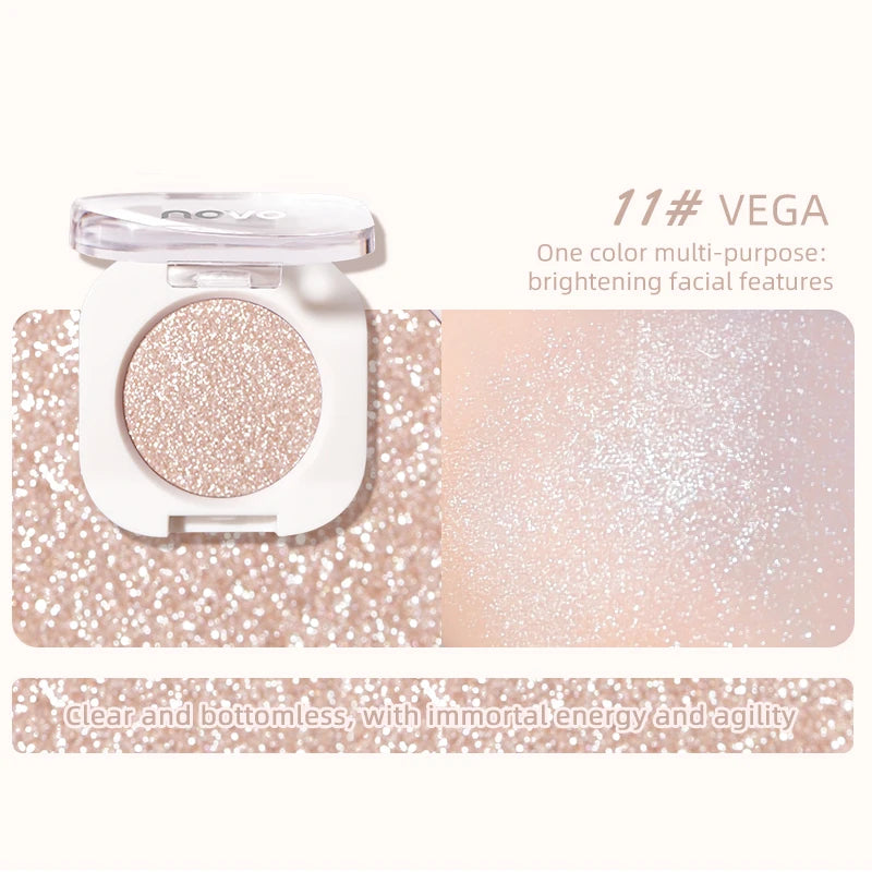 Monochrome Glitter Champagne Eyeshadow Diamond Waterproof Matte Eyeshadow Palette Pearlescent Glitter Shiny Eyes Makeup Cosmetic