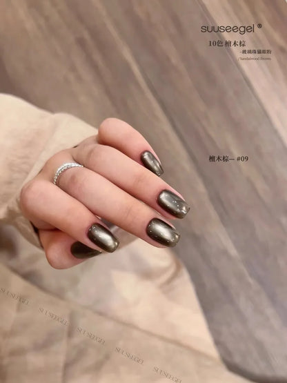 SUUSEEGEL 2025 Autumn Winter Collection 10 Colors Brown Moonlight Cat Eye Gel Set HEMA-free TPO-free Non-toxic Uv Gel Wholesale