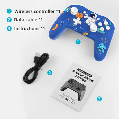 GAMINJA NS009S Wireless Controller BT Gamepad For Nintendo Switch Lite PC TV Box 6-axis Dual Vibration Joystic For Switch 2