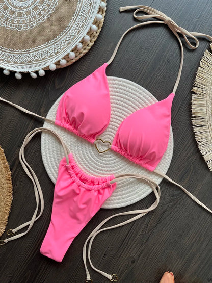 2026 Micro Bikinis Push Up Women Swimsuits Sexy Swimwear Brazilian Bikini Set Thong Biquini Print Swimsuit Summer Beachwear