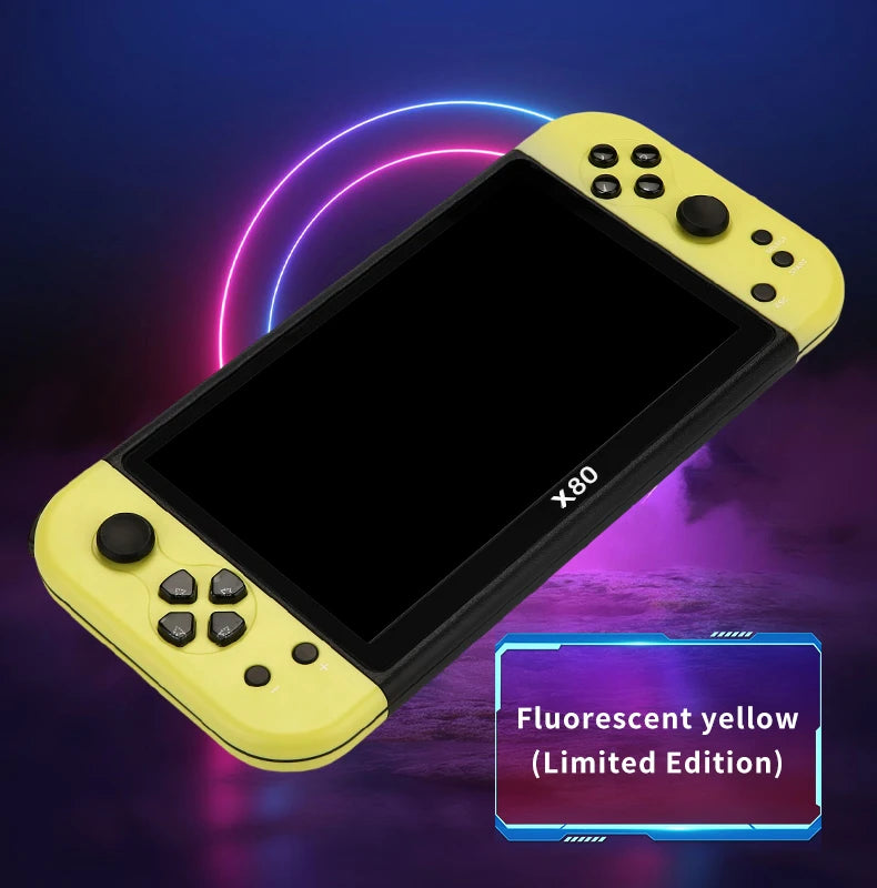 Coopreme X80 Portable Game Console 7-inch HD Large Screen Arcade PS1 Emulator Multi-function Nostalgia Classic PSP Handheld Game
