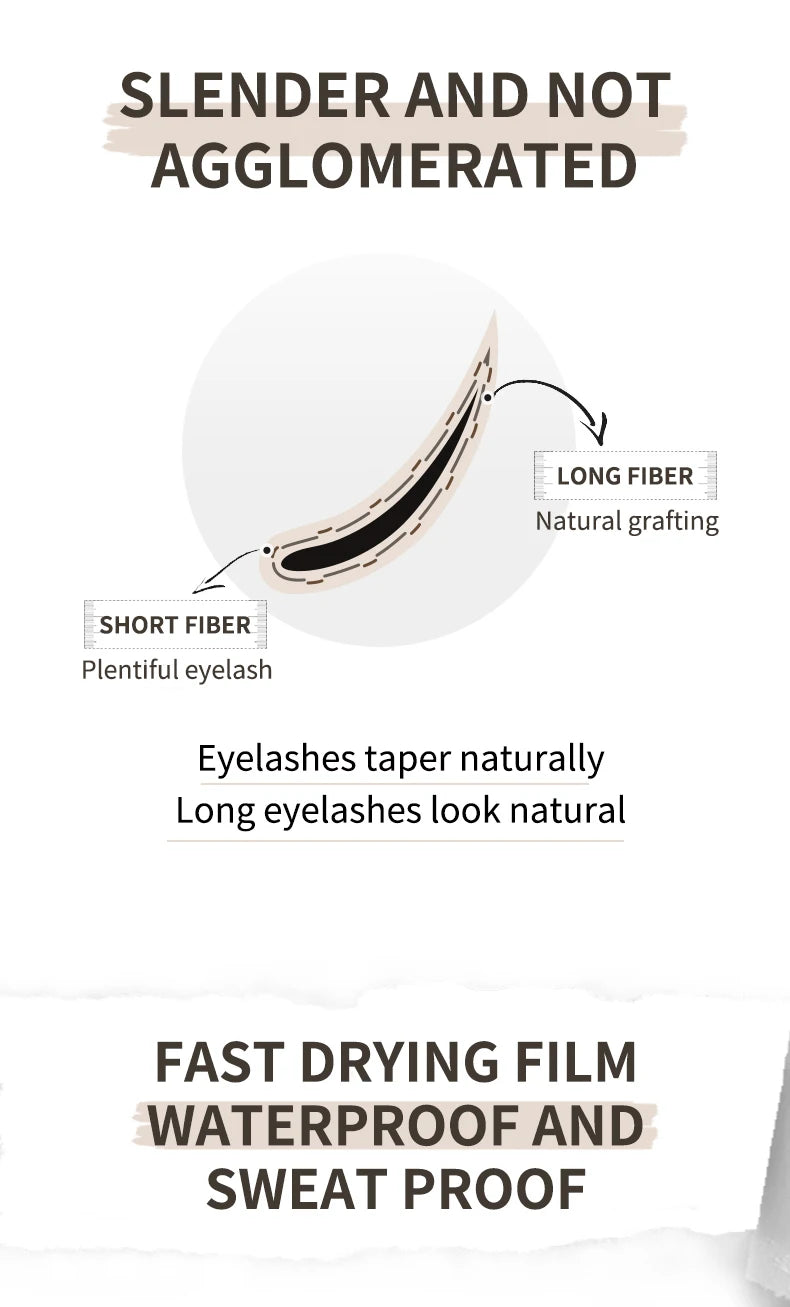 O‘cheal Mascara Black Lash Eyelash Brush 3D Silk Thick Curling Lengthening Eyes Lashes Beauty Makeup Cosmetics Extension Mascara