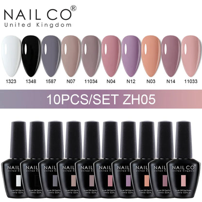 NAILCO 15ml 30/20/10pcs/Set UV Gel Nail Polish Semi Permanent Esmalte Vernis LED Gel Varnish Soak Off Nail Art All For Manicure