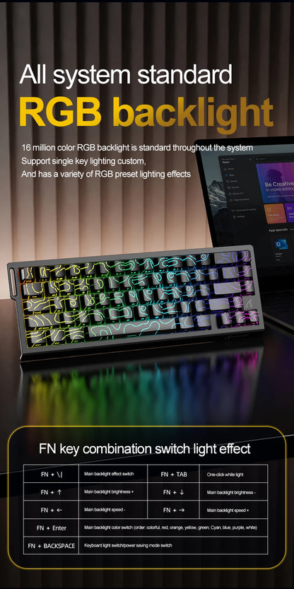 Magnetic Switch Keyboard ATTACK SHARK X68HE Wired and FREEWOLF F68 Wired F68Pro Wireless for Pro Gaming 8K Hz 0.01mm Rapid Trigg