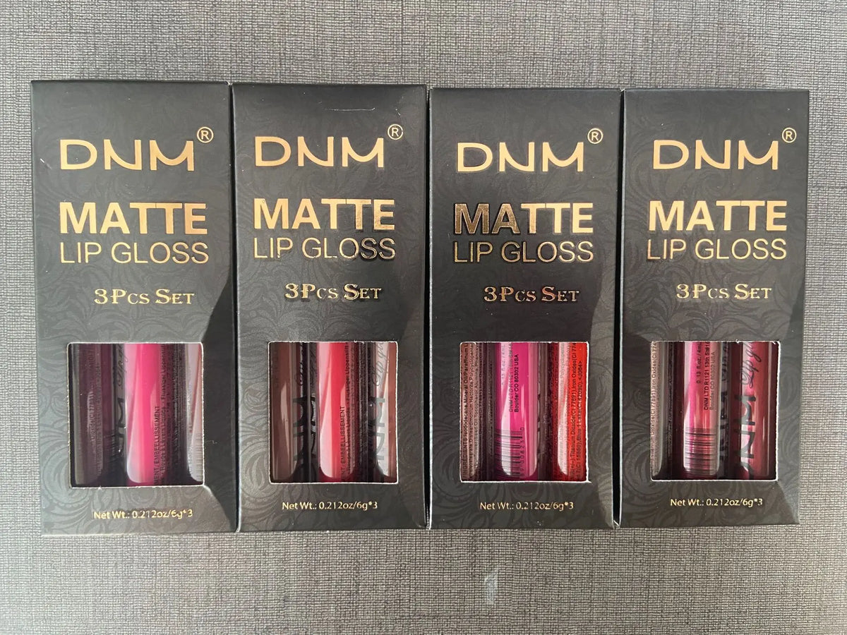 3pcs/set Liquid Lipsticks Waterproof Long Lasting Cosmetic Red Blue Purple Matte Lip Gloss Nude Lip Tint Stain Makeup