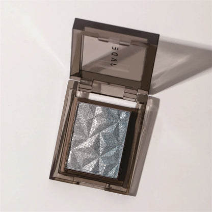 Chameleon Gradient Eyeshadow Palette Glitter Smokey Silver Blue Highlighter Metallic Pearlescent Eyes Makeup Lasting Brightening