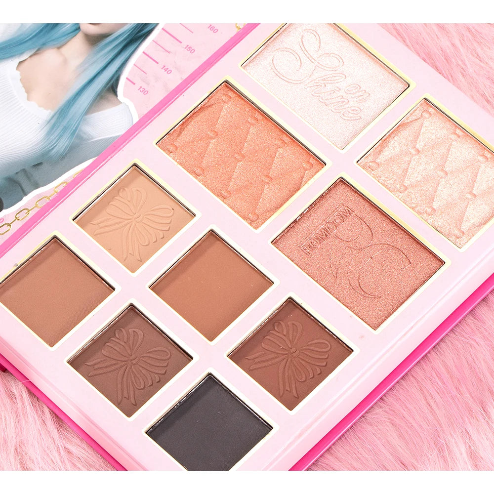 5-Page Makeup Palette with 70 Colors: 48 Matte & Shimmer Eyeshadows, 6 Lip Colors, 6 Blushes, and 10 Contour Shades - The Perfec