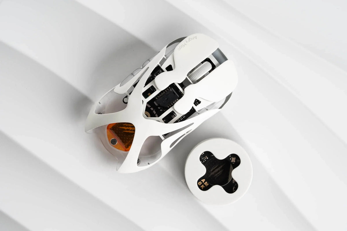 Angry Miao AM Infinity Mouse Tri Mode Wireless Mouse Paw3950 8000Hz Lightweight Hollow Out Magnalium Gaming Mice PC Accessories