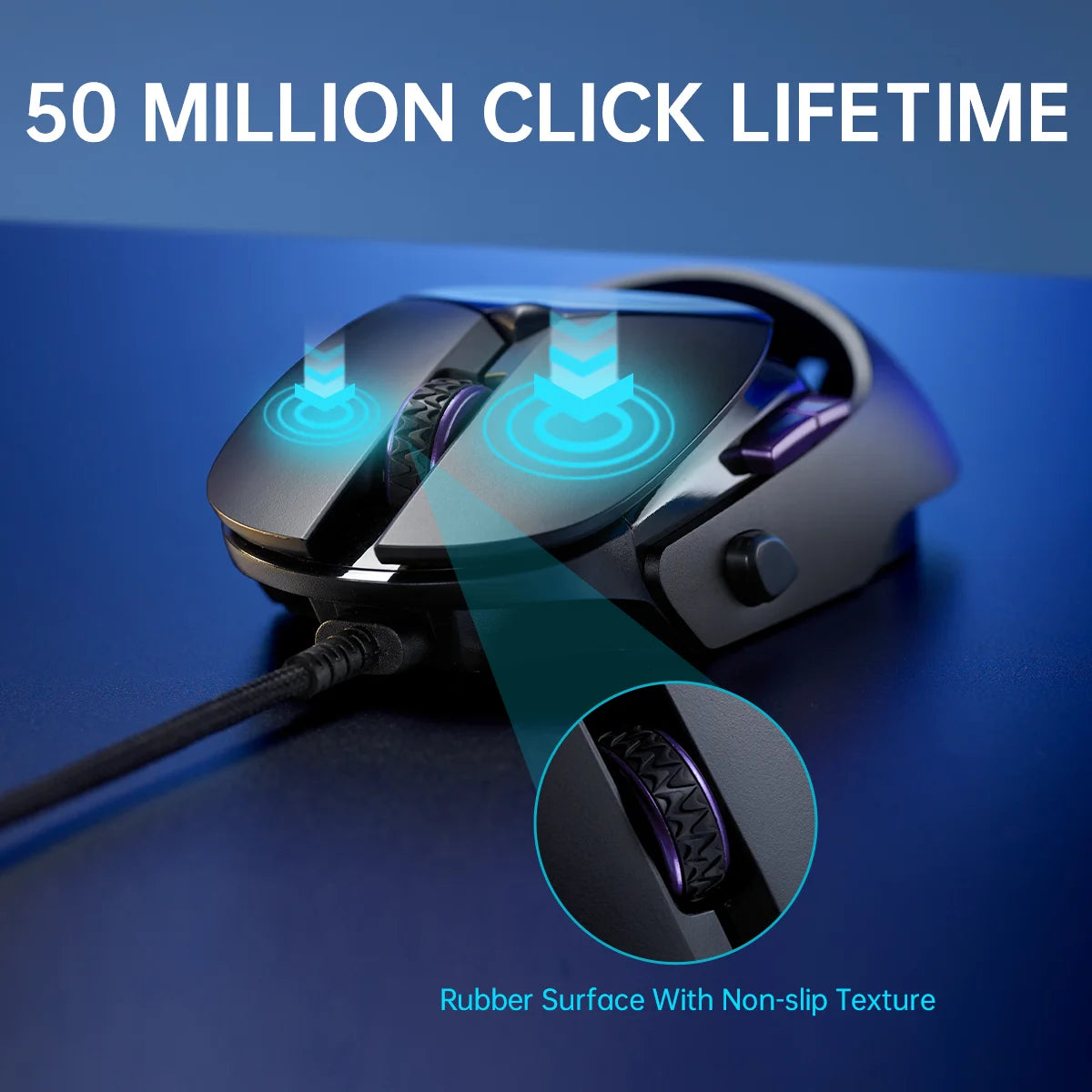 Rapoo VT960PRO Wired/ Wireless Gaming Mouse PAW3395 Sensor 26000 DPI OLED Display 9 Programmable Buttons On-Board Memory Black