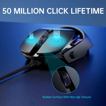 Rapoo VT960PRO Wired/ Wireless Gaming Mouse PAW3395 Sensor 26000 DPI OLED Display 9 Programmable Buttons On-Board Memory Black