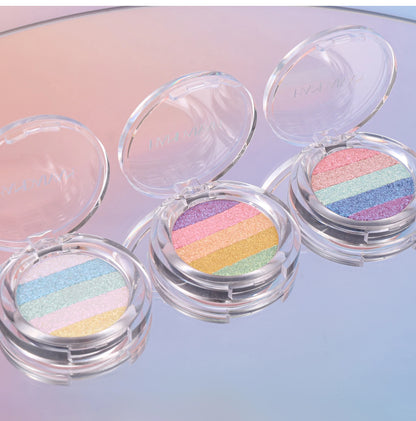 Multipurpose Pressed Powder Eyeshadow Palette Waterproof Long Lasting Highly Pigmented Rainbow Highlighter Chameleon Makeup