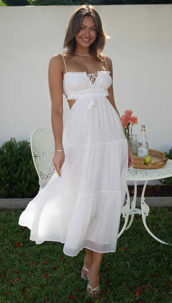 Summer White Dress For Woman 2025 Trendy Casual Beachwear Cover-ups Outfits New Boho Hippie Chic Long Maxi Dresses Elegant Party