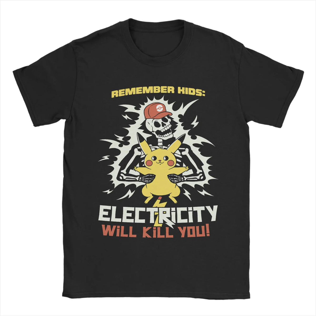 Pokemon T-shirt Men's Pure Cotton Casual T-shirt Round Neck T-shirt Short Sleeve Clothing Summer Sports Casual Short Sleeve Top
