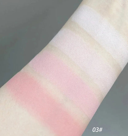 4 Color Pink Peach Blush Powder Cream Palette Highlighter Matte Expanding Color Brightening Face Blusher Rouge Makeup Cheek Tint
