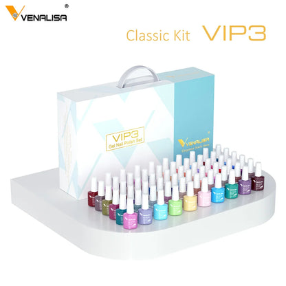 VIP5 Venalisa Nail Gel Polish Kit HEMA FREE Jelly Pink Nude Color Sparkle Gel Varnish Self Leveling Gel Nail Varnish Whole Set