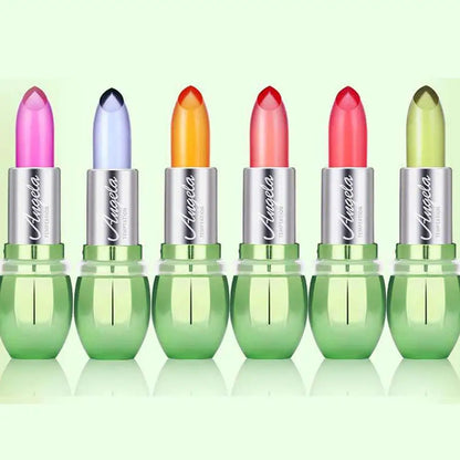 Crystal Jelly Lipstick,Magic Color Changing Lipstick, Moisturizing Temperature Color Changing Lip Gloss,Nourishing Lip Balm