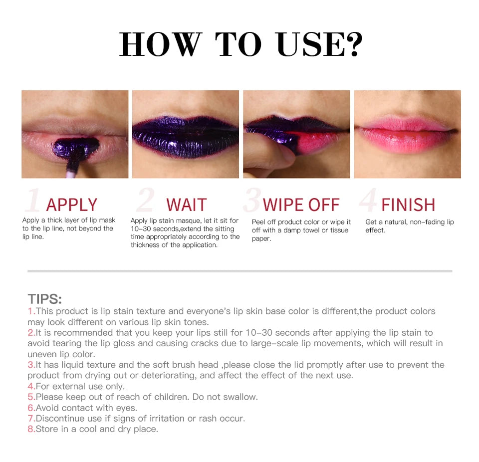 3pcs/set Lip Stain Peel Off And Reveal Long Lasting Waterproof Pink Lip Tint Transfer Proof Natural Lip Stain Tear Off Lip Gloss
