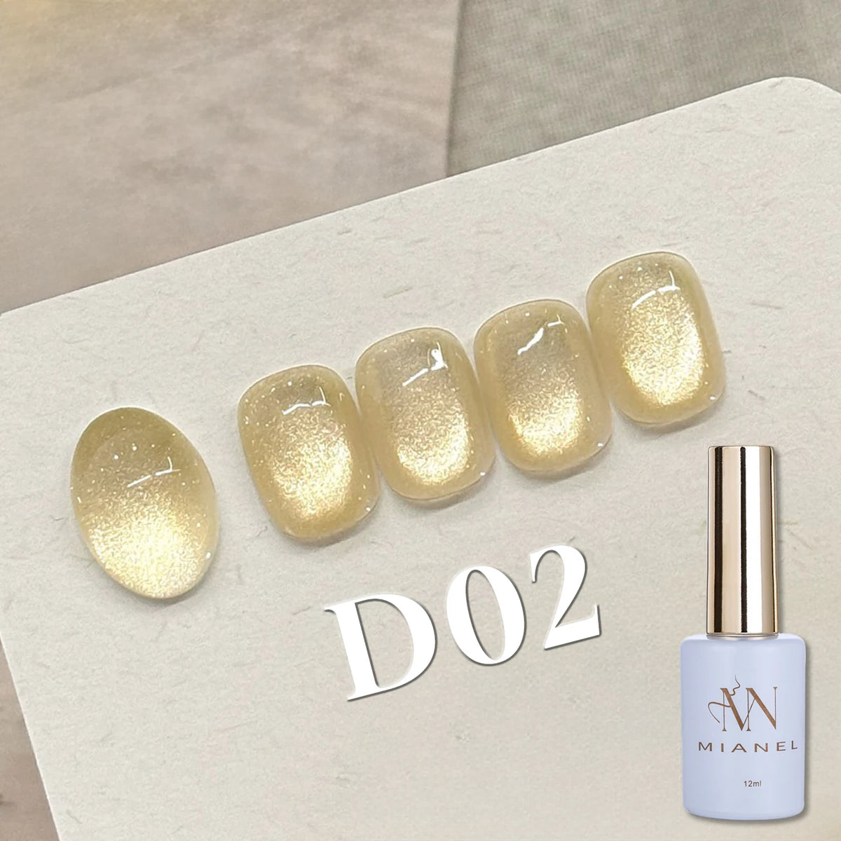 MIANEL 1-16PCS Light Smoke Magnet Cat Eye Gel Nail Polish 2025 New Glass Bead Nude Pink Nail Glue Pink Nails Blue Nails Nail Art