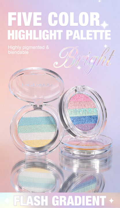 Multipurpose Pressed Powder Eyeshadow Palette Waterproof Long Lasting Highly Pigmented Rainbow Highlighter Chameleon Makeup