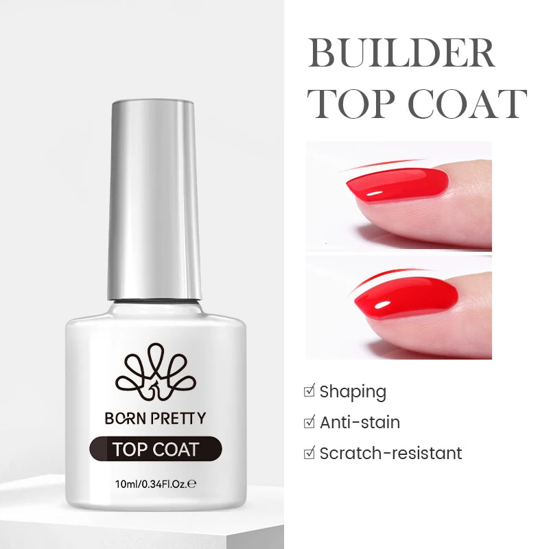 BORN PRETTY Sparkling Glass Bead Cat Magnetic Gel Nail Polish Flash White Spar Red Color Semi Permanent Soak Off UV Gel Varnish