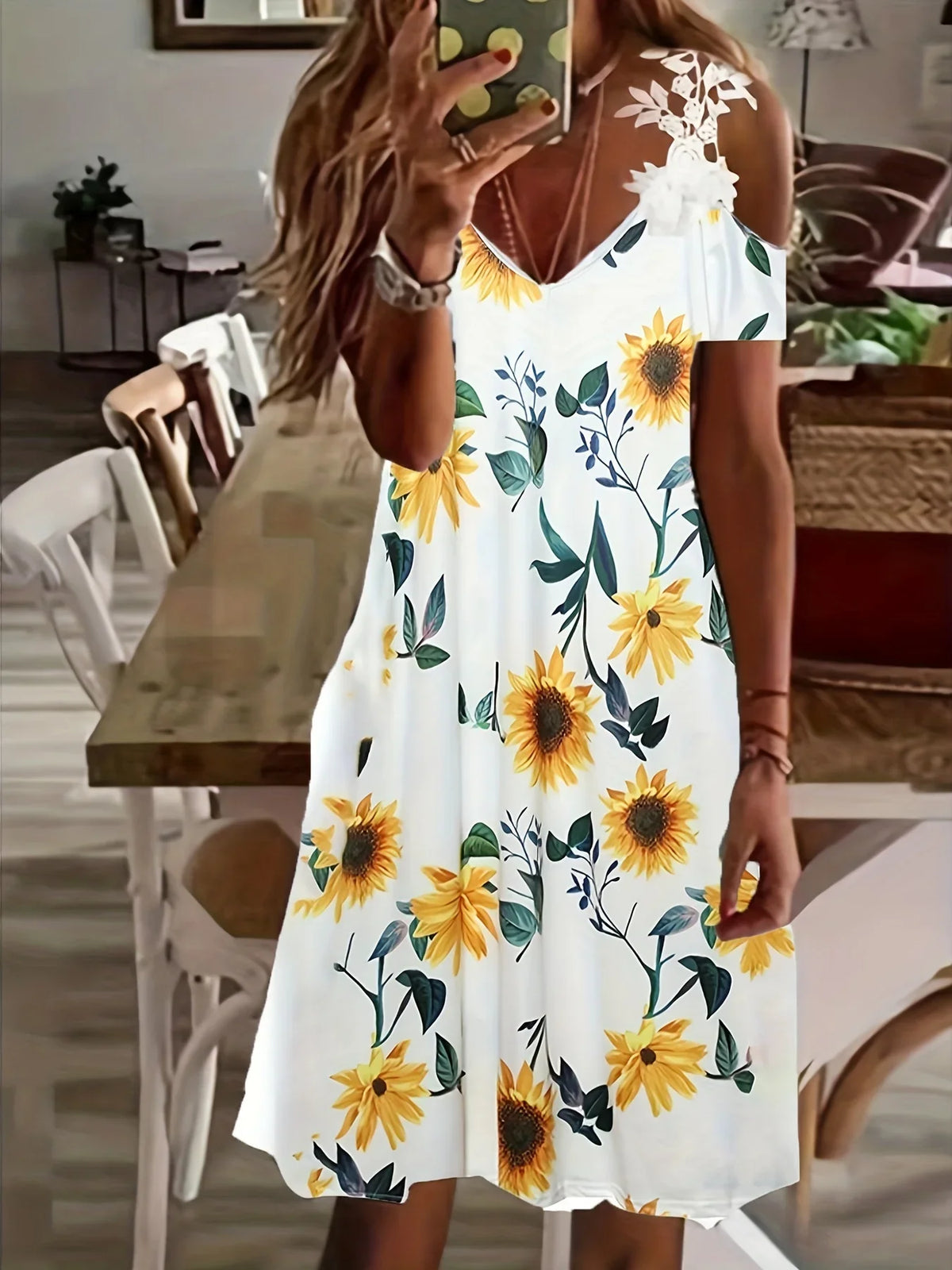 Women's Strapless Lace Batwing Sleeve Dress Print Skirt 2026 Fashion Elegant Maxi Dress for Special Occasions
