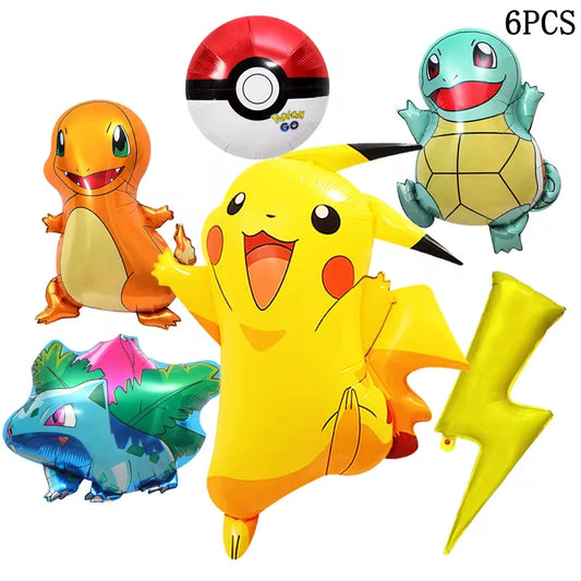 1/6pcs Pikachu Balloon Dream Theme Birthday Party Decorations Pikachu Bulbasaur Theme Party Balloon Decoration Supplies