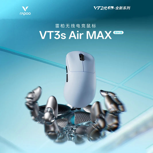 Rapoo VT3s Air MAX Wireless Gaming Mouse 39g Ultra Lightweight Dual Mode 8K Pixart 3950 Ultimate For Small Medium Hands Esports