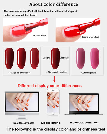 LNWPYH Gel Nail Polish Set Nail Gel Kit 26 Color Semi Permanent UV Led Gel Varnish Soak Off Nail Lacquers Base Coat Top Coat Kit