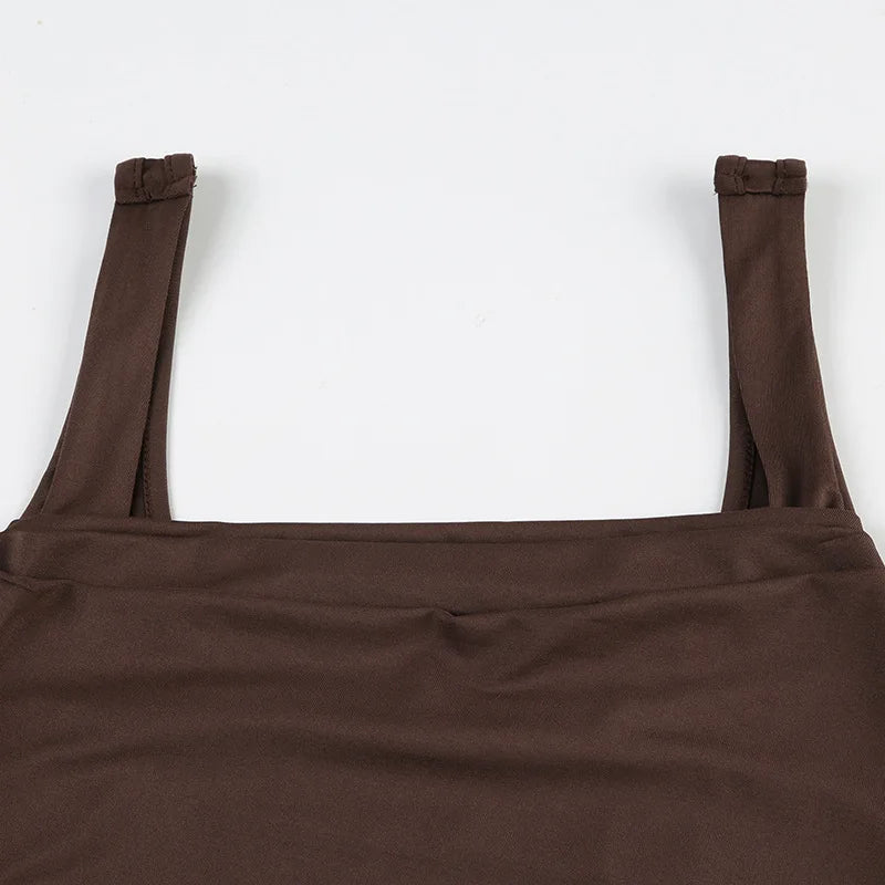 Sexy Tank Women Summer New Tops Solid Backless Streetwear Casual Slim Sleeveless Camisole Fashion Folds Tank Tops Lady Clothing