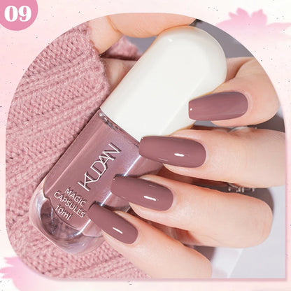 KUDAN Dark Burgundy Nail Polish, Alcohol-Free - Long-Lasting Formula Quick Drying Without Lighting, Glossy And Shiny Surface