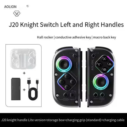 Aolion J20 Knight Wireless Gamepad with Left And Right Switch Hall Joystick Motion Sensing Custom For NS Joycon Game Accessories