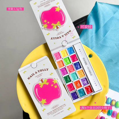 YOLLY 18 Colors Multicolor Pat Pat Nail Gel Set 2026 New High Quality Long Lasting Non-toxic UV Gel for Nail Salon DIY Wholesale