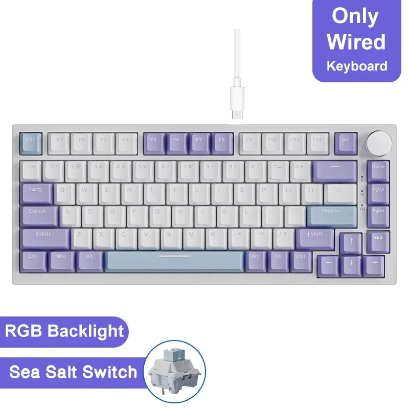 Ajazz AK820/AK820Pro Gaming Mechanical Keyboard Bluetooth 5.1/Wireless/wired  Custom Keyboard With Heat Exchange Sealed Button