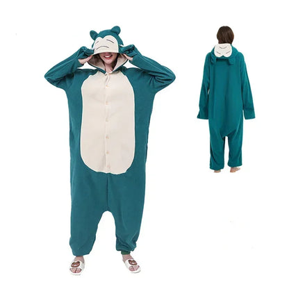 TAKARA TOMY Pokemon Kigurumi Onesie Snorlax Eevee Squirtle Gengar Pijama Cosplay Costume Halloween Adult Anime Umbreon Pajamas