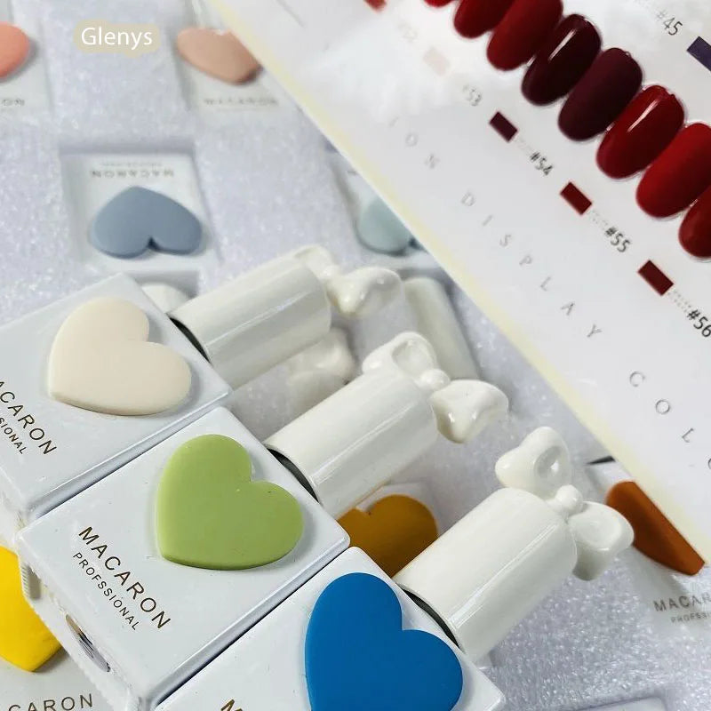 Glenys58 color net red popular nail polish glue semi permanent full cover nail polish wholesale UV varnish gel set