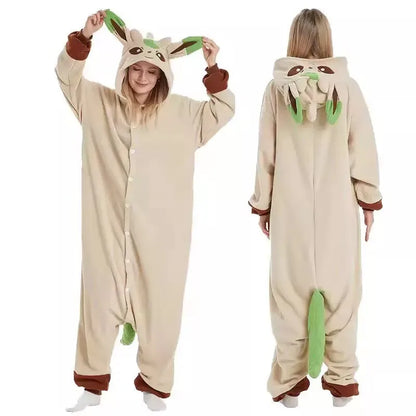 In Stock Snorlax Squirtle Mewtwo Onesie Gengar Cosplay Costume Halloween Adult Anime Cute Cat Eevee Boys And Girls Pajamas