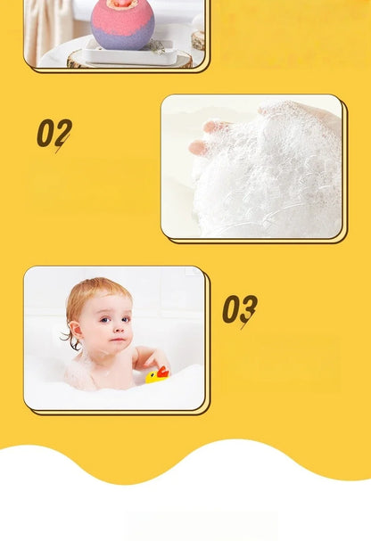 100G Bath Bombs for Kids with Surprise Toys Inside for Kids & Boys and Girls Holiday Bubble Bath with Cheerful Scent