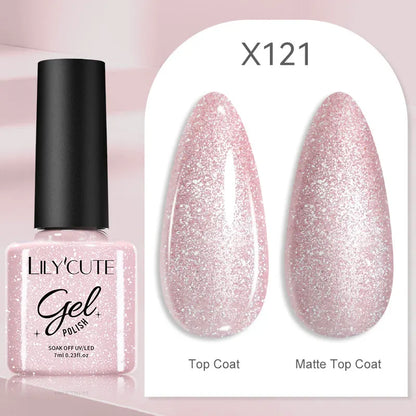 LILYCUTE 5ml Super Bright Silver Metallic Painting Liner Gel Nail Polish Drawing Stripe Graffiti Mirror Pull Line UV Gel Varnish