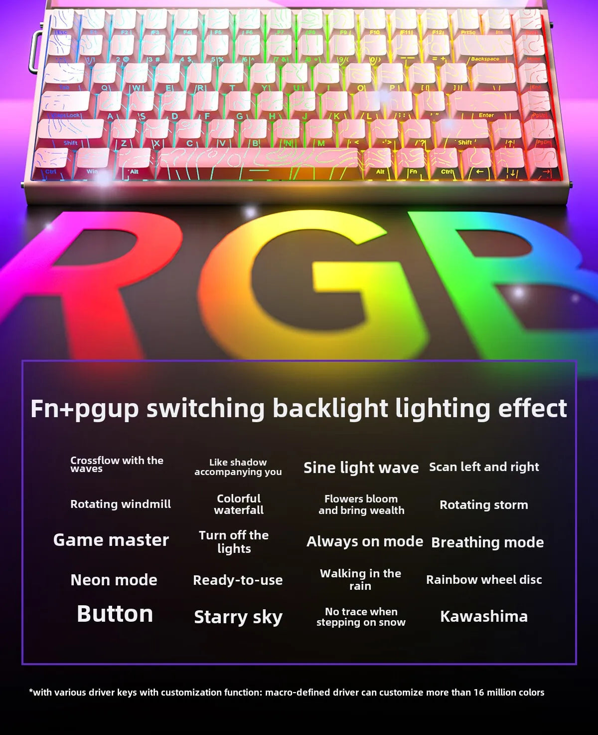 AULA HERO84 HE Wired Mechanical Keyboard RGB Music Rhythm 8K Return Rate Keyboard Magnetic Switch Computer Accessorie for Gamer
