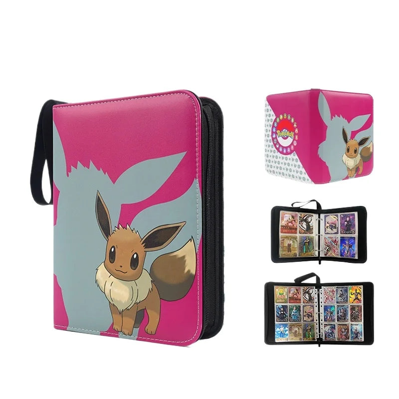 Pokemon Card Anime Figure Card Storage Bag Photo Album Collect Album Loose Leaf Pu Zipper Game King Fans Pikachu Card Pack Toys
