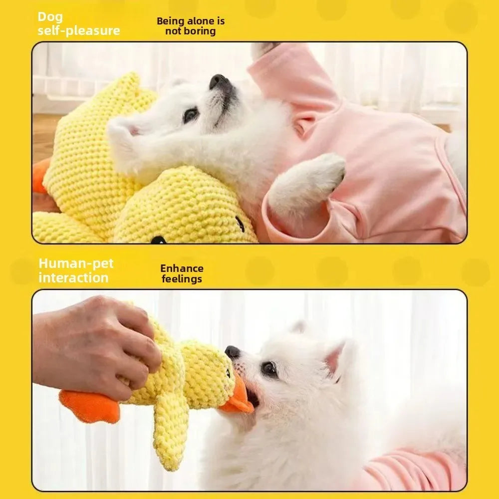 1/3PCS Things For Dogs Dogs Accessories Dog Supplies Calming Duck Squeaky Plush Toy Luxury Sleep Aid Durable Puppy Companion Pet