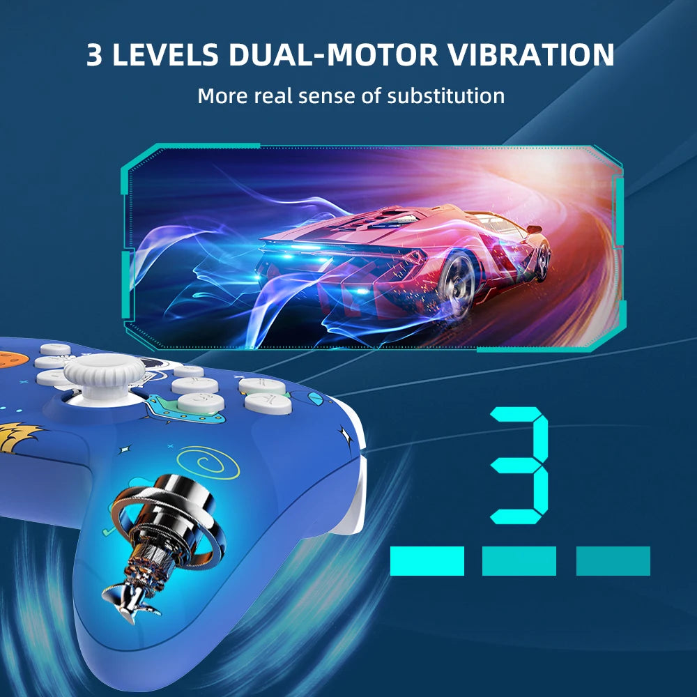 GAMINJA NS009S Wireless Controller BT Gamepad For Nintendo Switch Lite PC TV Box 6-axis Dual Vibration Joystic For Switch 2